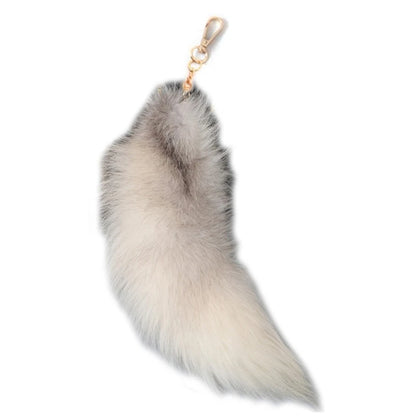 Furry Racoon Tail keychain